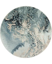 Long Street Looms Samuel SAM08 Gray 5'3" Round Area Rug