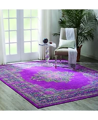 Long Street Looms Zeal ZEA03 Fuchsia 9' x 12' Area Rug