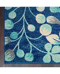 Long Street Looms Peace PEA03 Navy 4' x 6' Area Rug