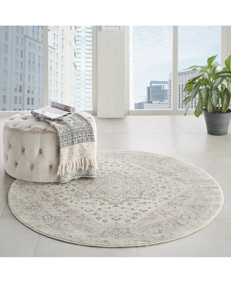 Long Street Looms Peace PEA06 5'3" Round Area Rug