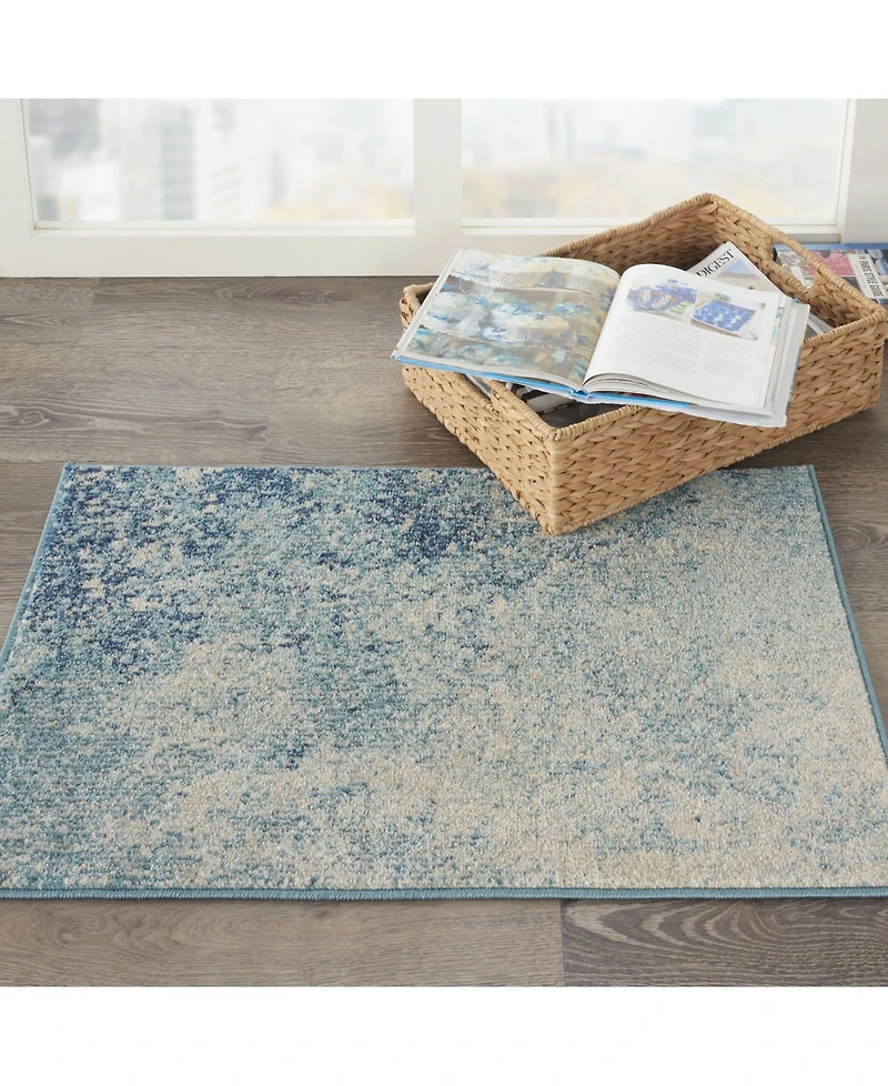 Long Street Looms Zeal ZEA10 Navy 1'10" x 2'10" Area Rug