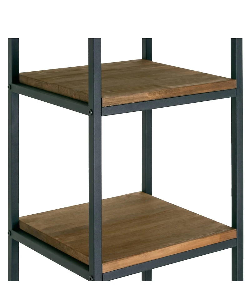 Glamour Home Ailis 57" Pine Wood Metal Frame Etagere Bookcase Shelf Media Center