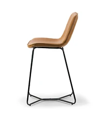 Glamour Home Set of 2 Amery Iron Frame Vintage-like Counter Stool