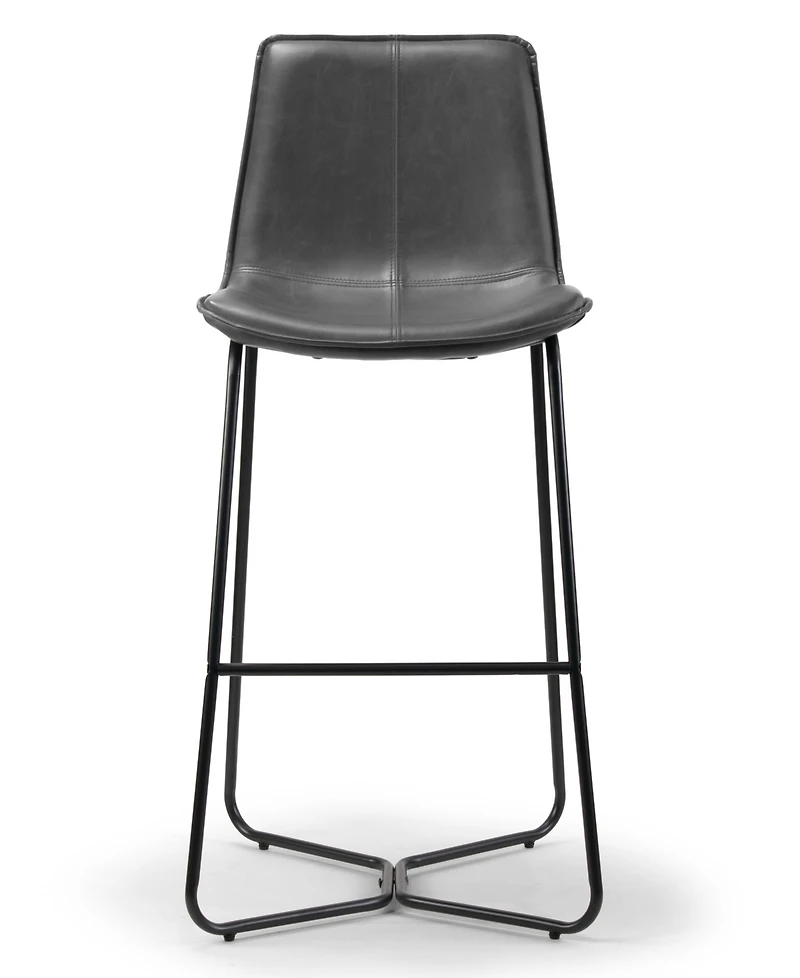Glamour Home Set of 2 Amery Iron Frame Vintage-like Bar Stool