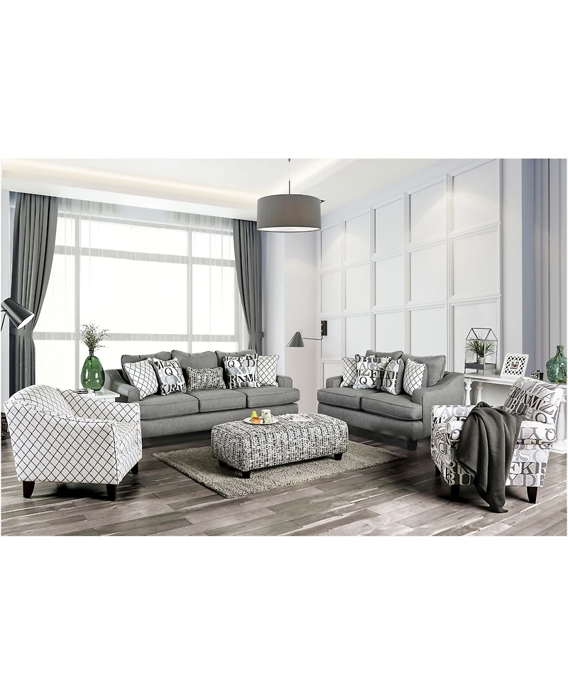 Furniture of America Canzey Upholstered Love Seat