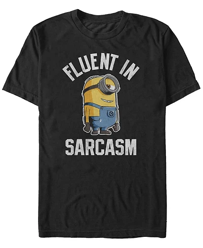 Fifth Sun Minions Men's Fluent In Sarcasm Short Sleeve T-Shirt