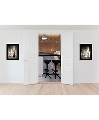Trendy Decor 4u Moody Gray Glassware Still Life 2 Piece Vignette By Bluebird Barn Collection