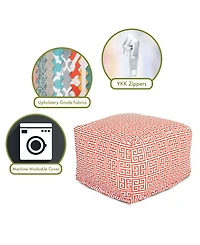 Majestic Home Goods Towers Ottoman Square Pouf 27" x 17"