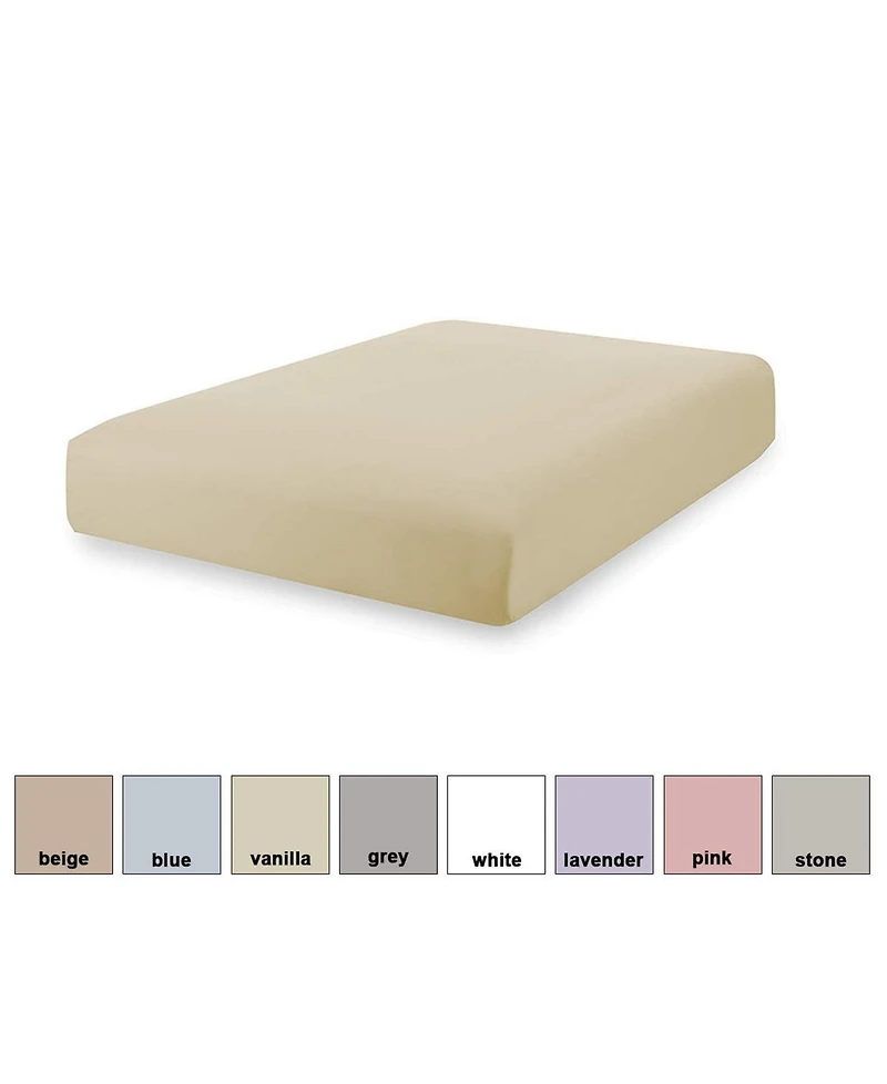 Superity Linen 100% Cotton Breathable Fitted Sheet – Cream