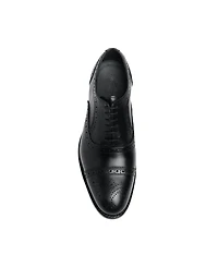 Anthony Veer Men's Ford Quarter Brogue Oxford Leather Sole Lace-Up Dress Shoe