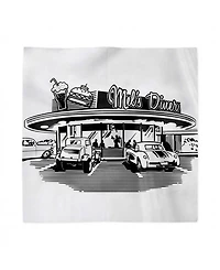 Ambesonne Retro Set of 4 Napkins, 12" x 12"