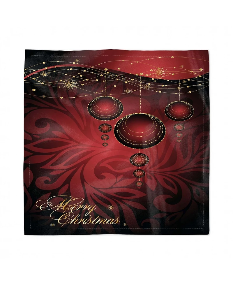 Ambesonne Christmas Set of 4 Napkins, 12" x 12"