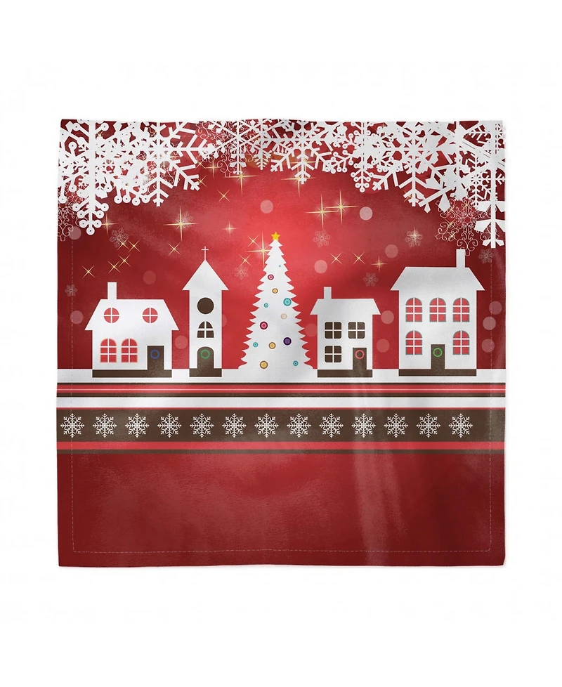 Ambesonne Christmas Set of 4 Napkins
