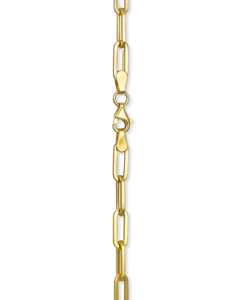 Italian Gold Paperclip Link Bracelet in 14k Gold