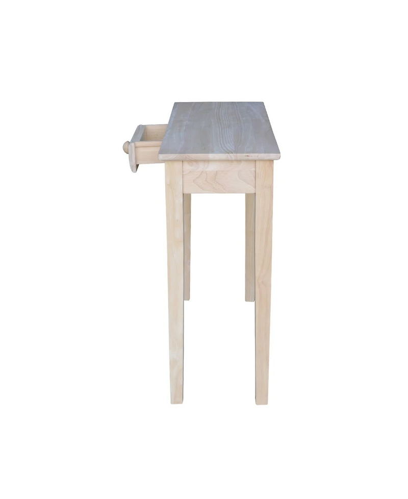 International Concepts Rectangular Hall Table with Drawer