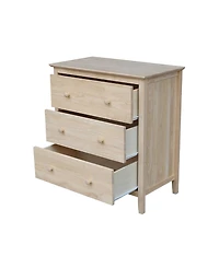International Concepts Chest with 3 Drawers