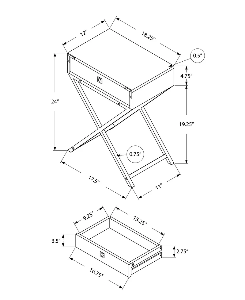 Monarch Specialties Accent Table