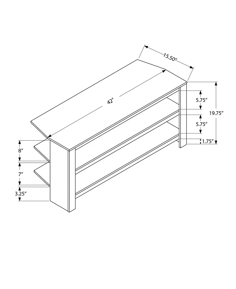 Monarch Specialties Tv Stand - 42" L Cherry Corner