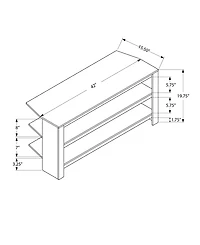Monarch Specialties Tv Stand - 42" L Cherry Corner