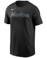Nike Miami Marlins Men's Swoosh Wordmark T-Shirt