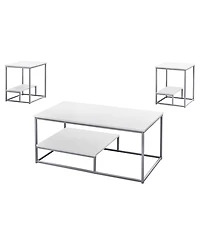 Monarch Specialties Table Set - 3 Piece Set