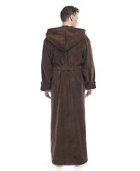 Arus Men's Thick Full Ankle Length Hooded Turkish Cotton Bathrobe