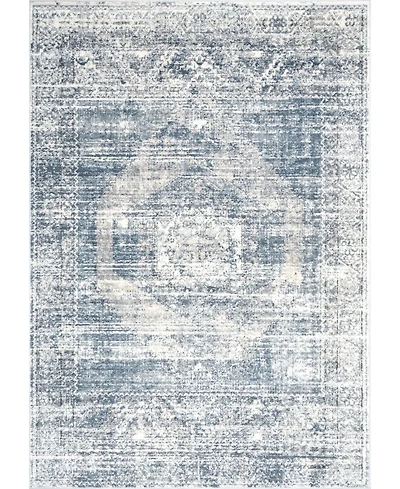 nuLoom Entice Matisse Distressed Vintage-Inspired Blue 5'3" x 7'7" Area Rug