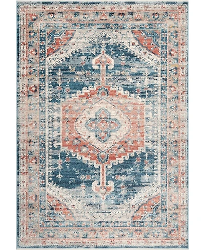 nuLoom Delicate Derya Persian Vintage-Inspired Blue 8' x 10' Area Rug