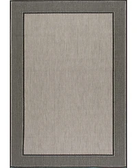 nuLoom Dawn Gris Border Gray 5'3" x 7'6" Outdoor Area Rug