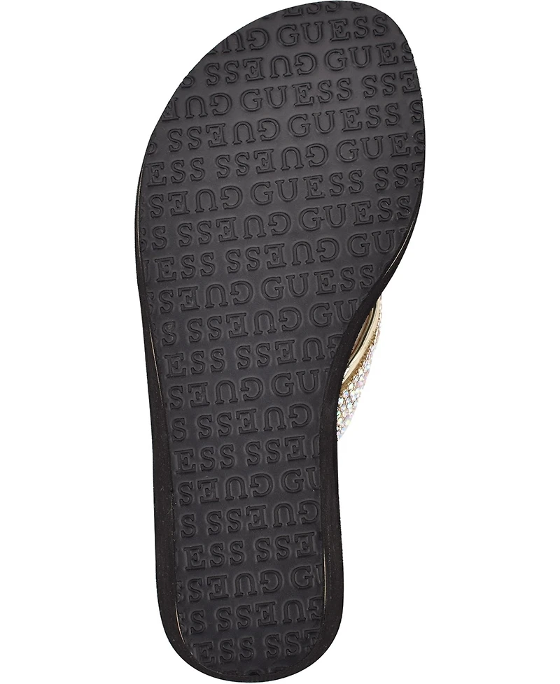Guess Women's Sarraly Eva Logo Wedge Sandals