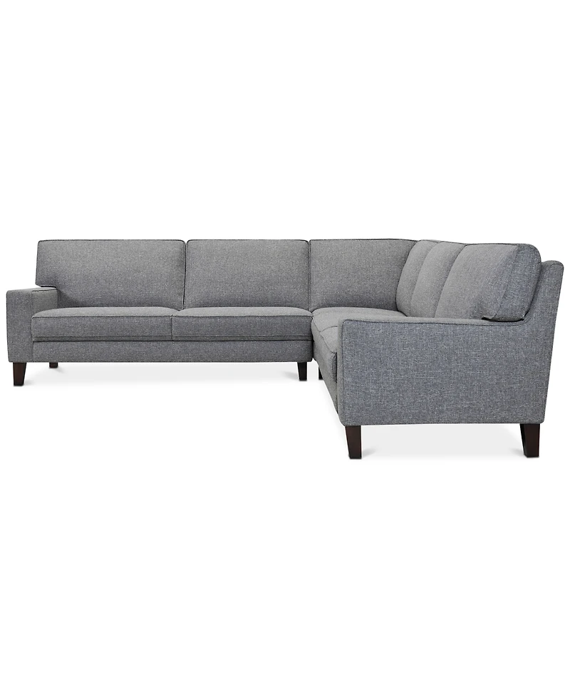 Closeout! Sandrew -Pc. Fabric Sectional with 2 Power Foot Rests