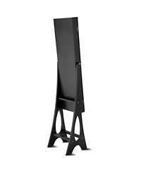 Costway Led Jewelry Cabinet Organizer Bevel Edge Mirrored Standing