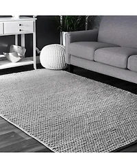 nuLoom Textures Handwoven Caryatid Solid 8' x 10' Area Rug