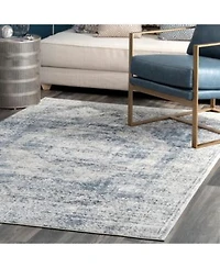 Nuloom Entice Matisse Distressed Vintage Inspired Blue Area Rug