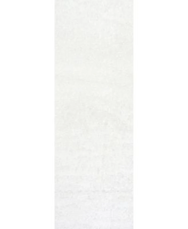 Nuloom Easy Shag Marleen Plush White Rug