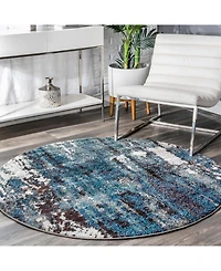 nuLoom Carnival Abstract Haydee Blue 5' x 8' Area Rug