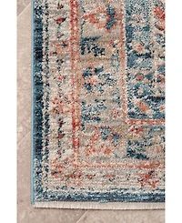 nuLoom Delicate Derya Persian Vintage-Inspired Blue 5'3" x 7'3" Area Rug