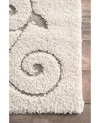 nuLoom Pattern Shag Vine Swirls Maisha 5'3" x 7'6" Area Rug