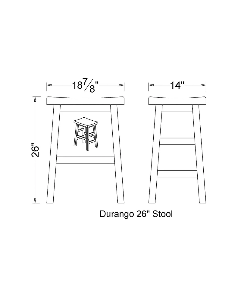 Alaterre Furniture Durango Industrial Wood Counter-Height Stool