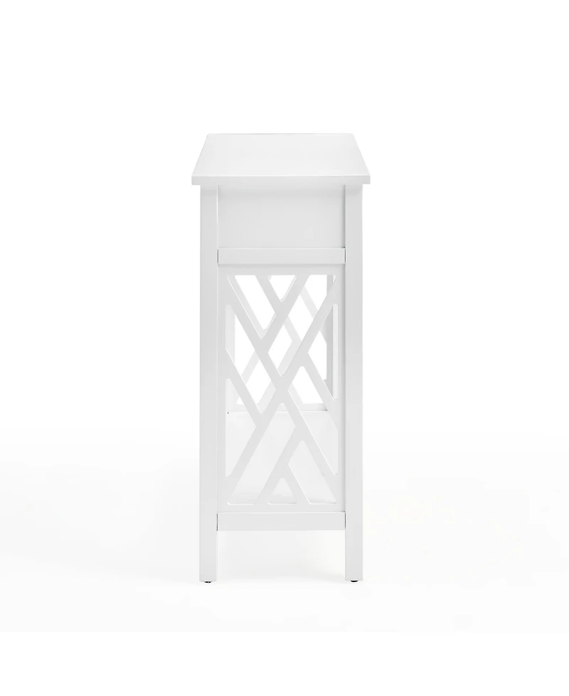 Alaterre Furniture Coventry Wood Console Table with Drawer and Shelf