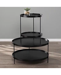 Southern Enterprises Kanabi Round Farmhouse Style End Table