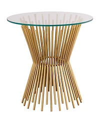 Tov Furniture Grace Glass Side Table