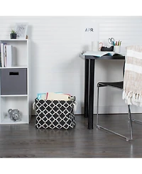 Design Imports Polyester Bin Lattice Rectangle Large