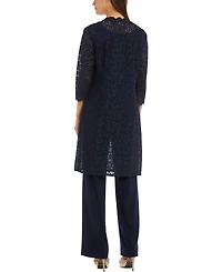 R & M Richards Petite 3-Pc. Sequined-Lace Jacket, Top & Pants