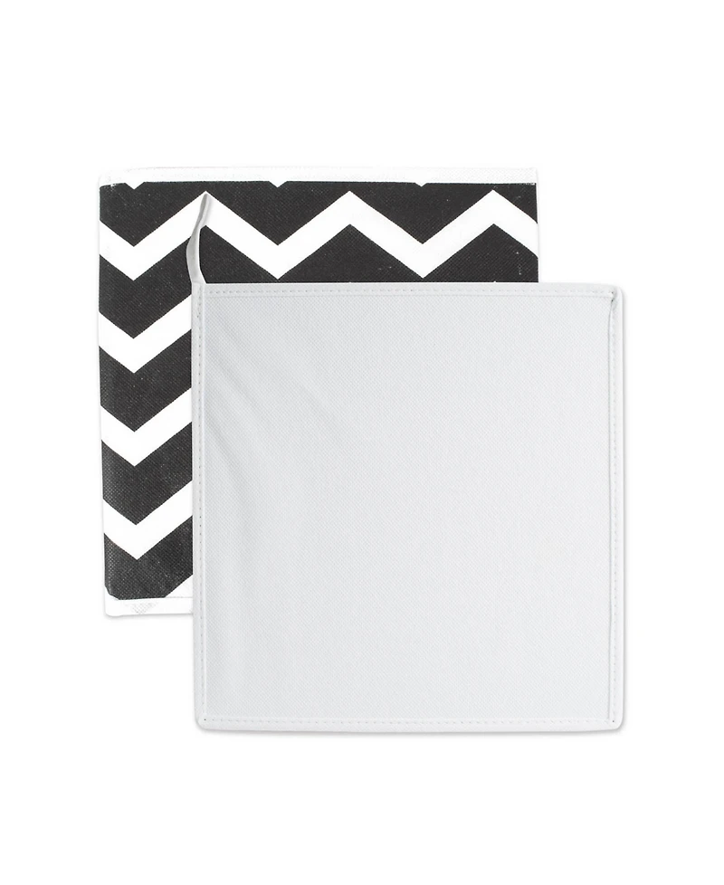 Design Imports Chevron Print 2-Pc. Storage Bin