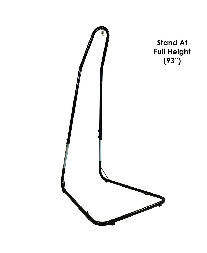 Large Cotton/Nylon Outdoor Mayan Hammock Chair with Adjustable Stand - 330 lb Weight Capacity - Natural