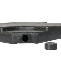 4-Piece Cantilever Umbrella Base Plates Set -For Cross-Style Bases - Fill with Sand or Water - Black