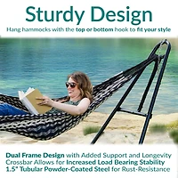 Heavy-Duty Universal Multi-Use Steel Hammock Stand for 9 to 14 Feet Hammocks - 550 lb Weight Capacity
