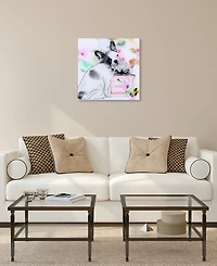 Empire Art Direct Little Frenchie Frameless Free Floating Tempered Glass Panel Dog Graphic Wall Art, 20" x 20" x 0.2"