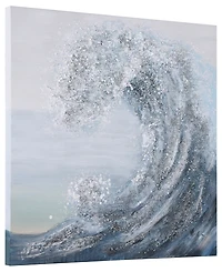 Empire Art Direct Crystal Wave Textured Metallic Hand Painted Wall Art by Martin Edwards, 36" x 36" x 1.5"